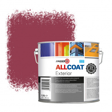 Zinsser Allcoat Peinture murale extérieure RAL 4002 Violet rouge - 2,5 litre