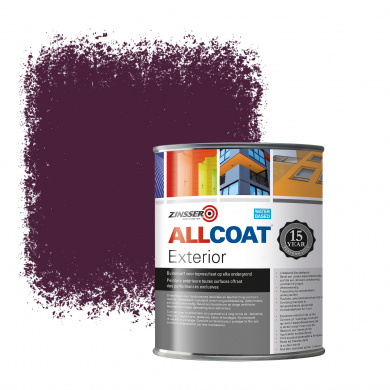 Zinsser Allcoat Exterior Wall Paint RAL 4007 Purperviolet - 1 liter
