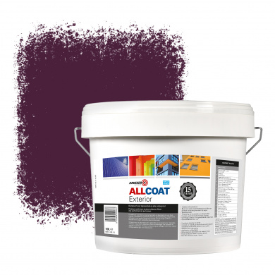 Zinsser Allcoat Exterior Außen-Wandfarbe RAL 4007 Purperviolet - 10 liter
