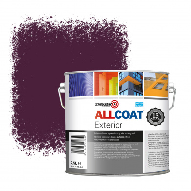 Zinsser Allcoat Exterior Wall Paint RAL 4007 Purperviolet - 2,5 liter