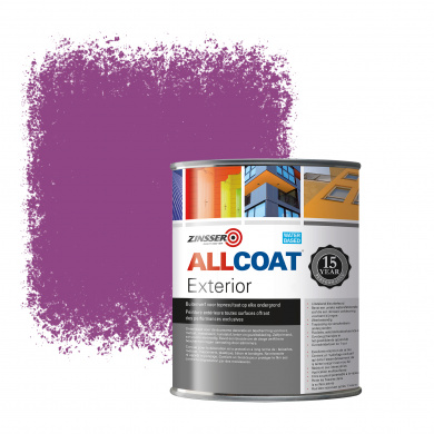 Zinsser Allcoat Exterior Wall Paint RAL 4008 Signaalviolet - 1 liter