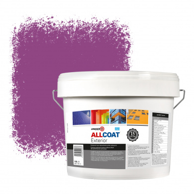 Zinsser Allcoat Exterior Wall Paint RAL 4008 Signaalviolet - 10 liter