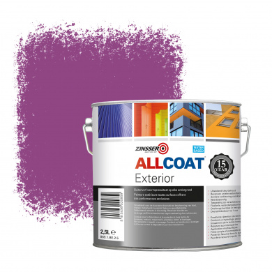 Zinsser Allcoat Peinture murale extérieure RAL 4008 Signaalviolet - 2,5 litre