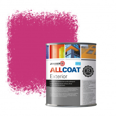 Zinsser Allcoat Exterior Wall Paint RAL 4010 Télemagenta - 1 liter