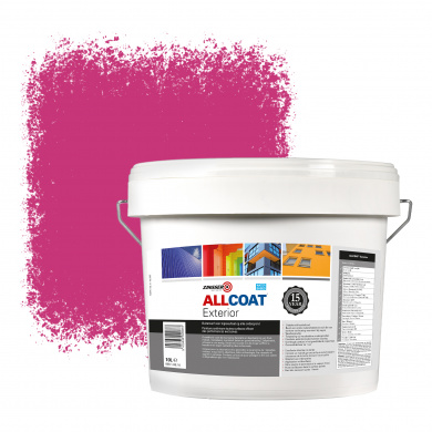 Zinsser Allcoat Peinture murale extérieure RAL 4010 Télemagenta - 10 litre
