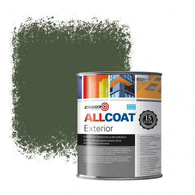 Zinsser Allcoat Exterior Wall Paint RAL 6003 Olive Green - 1 liter