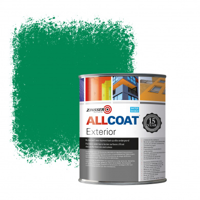 Zinsser Allcoat Exterior Wall Paint RAL 6024 Traffic green - 1 liter