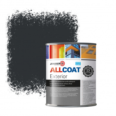 Zinsser Allcoat Peinture murale extérieure RAL 7021 Gris noir - 1 litre