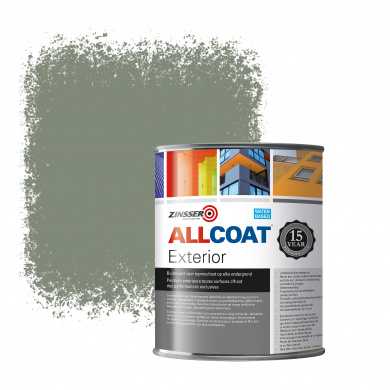 Zinsser Allcoat Pintura Exterior para Paredes RAL 7033 Gris cemento - 1 litro