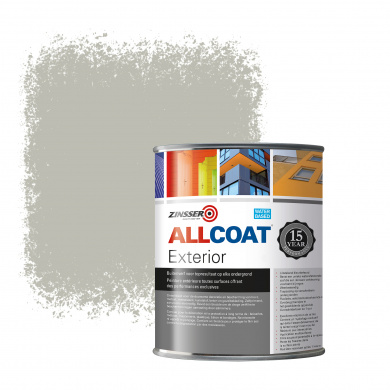 Zinsser Allcoat Peinture murale extérieure RAL 7044 Gris soyeux - 1 litre