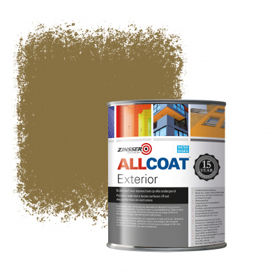 Zinsser Allcoat Exterior Wall Paint RAL 8000 Green brown - 1 liter