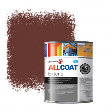 Zinsser Allcoat Peinture murale extérieure RAL 8012 Brun rouge - 1 litre