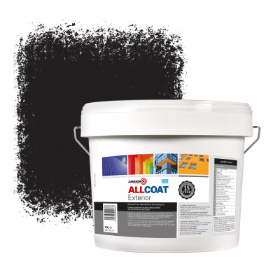 Zinsser Allcoat Exterior Wall Paint RAL 8022 Black brown - 10 liter