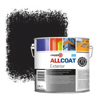 Zinsser Allcoat Exterior Wall Paint RAL 8022 Black brown - 2,5 liter