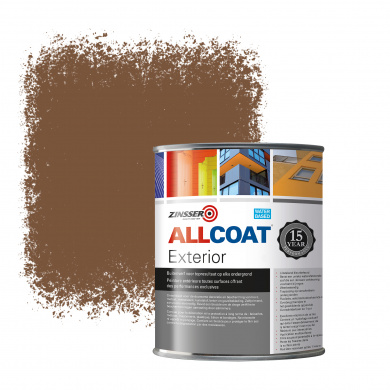 Zinsser Allcoat Peinture murale extérieure RAL 8024 Brun beige - 1 litre