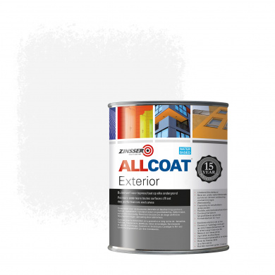 Zinsser Allcoat Peinture murale extérieure RAL 9003 Blanc de signalisation - 1 litre