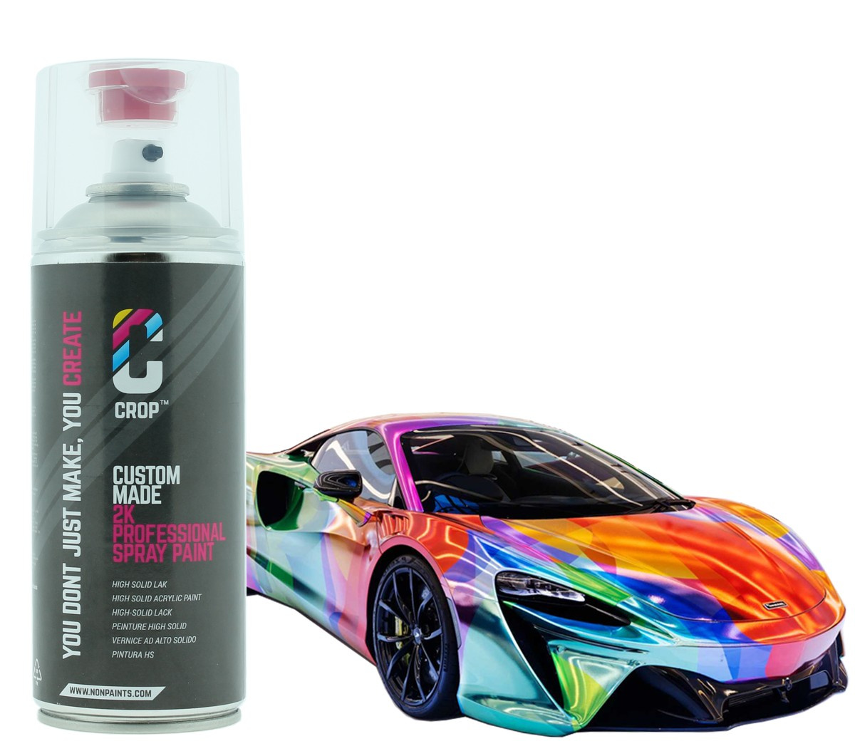 2K CROP Pintura de coche en aerosol por color 400ml - Profesional - CROP
