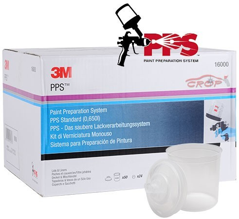 3M PPS Paint Prep System Medium Lids & Liners #16000 10  Pack 