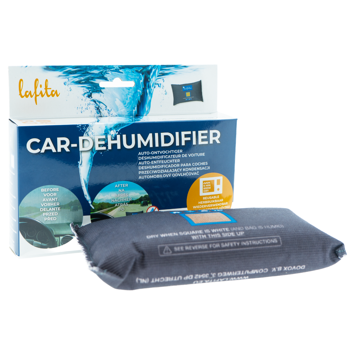 Déshumidificateur Auto - Elimine dans votre voiture la buée - Réutilisable