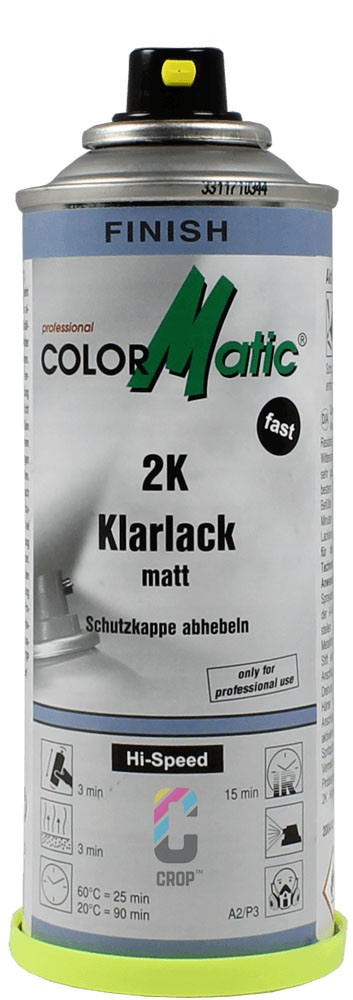 Colormatic 2K Blanke Mat in Spuitbus 200ml - Snelle Levering - CROP