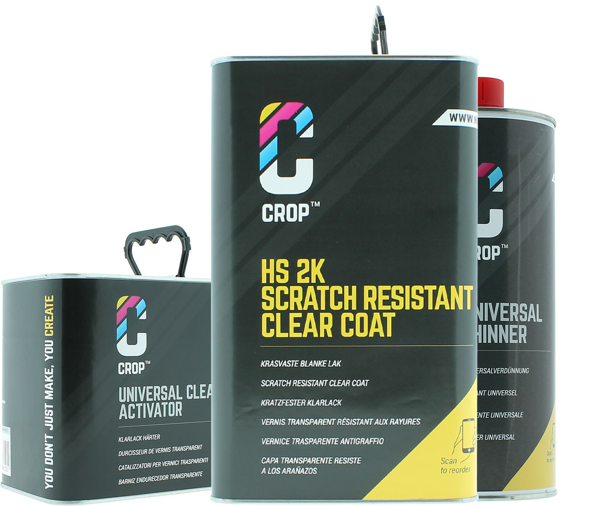 CROP 2K Scratch Resistant Clear Coat Set - Package Deal 8,5 liter - CROP
