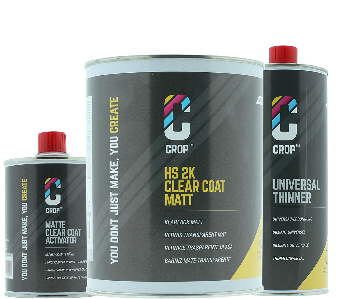 CROP 2K Matte Clear Coat - Package Deal 2,5 liter - CROP