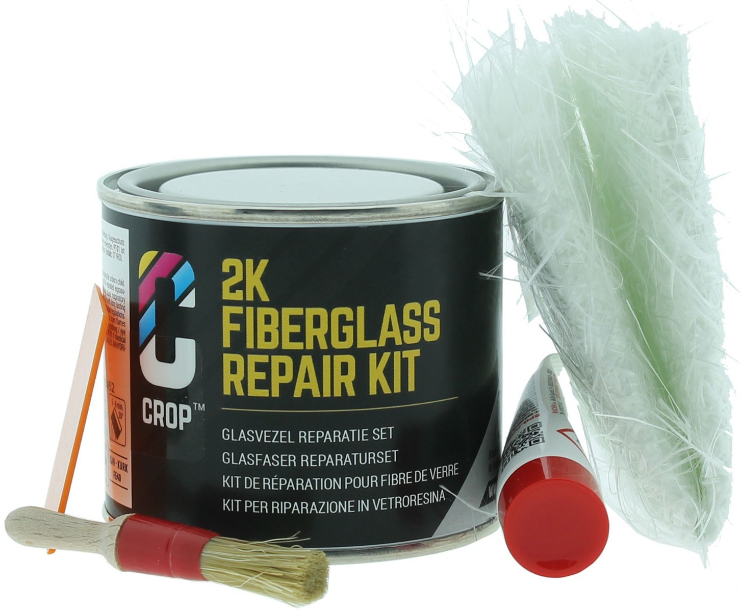 Kit de réparation fibre de verre résine polyester 2K CROP - 125ml - CROP