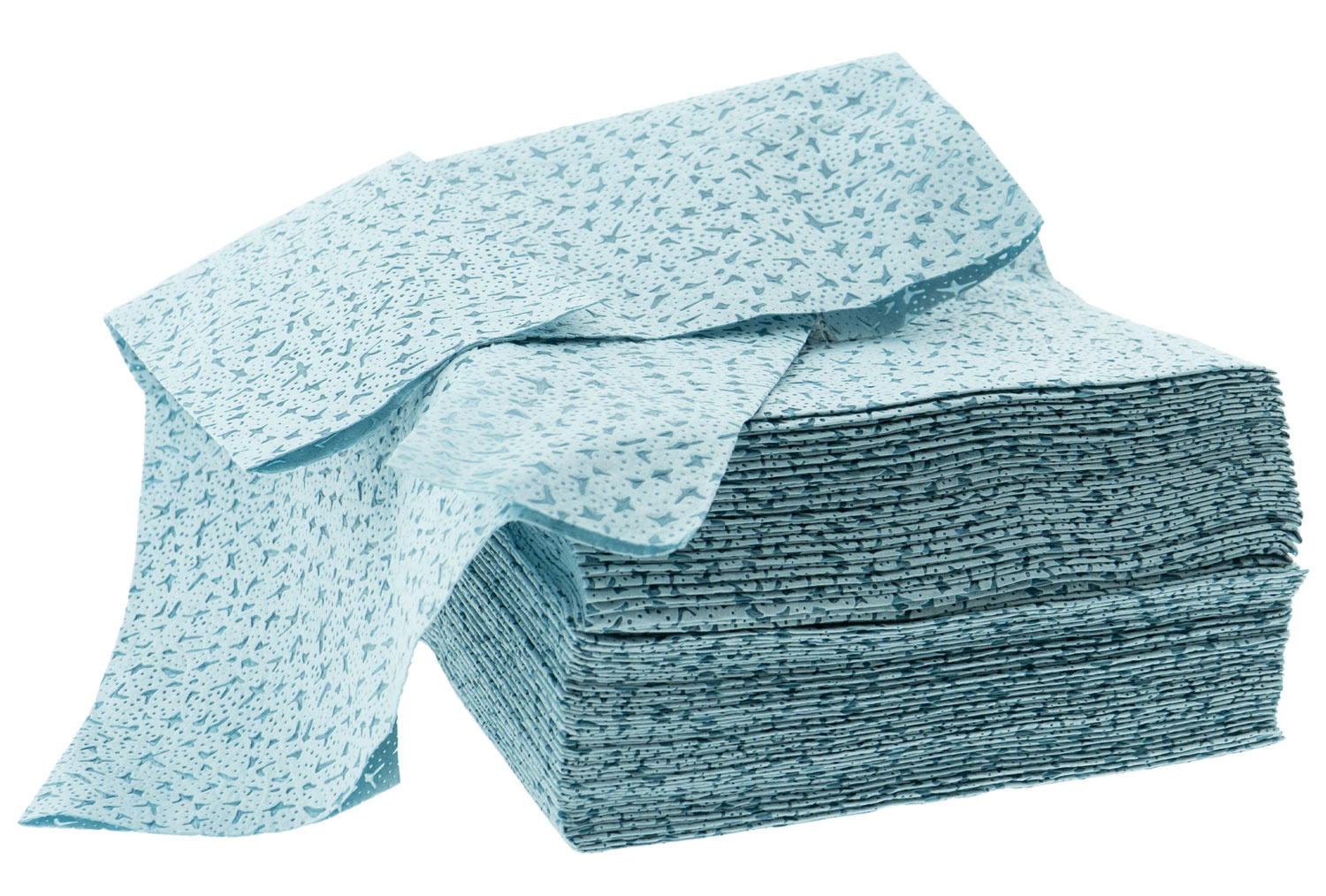 Boîte de 50 chiffons de nettoyage en polyester bleu JANTEX