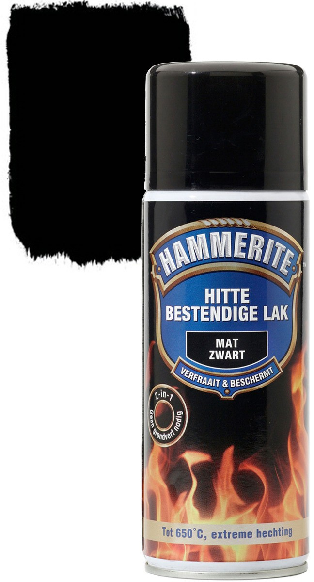 lettergreep knuffel top Hammerite Hittebestendige Lak - Mat Zwart