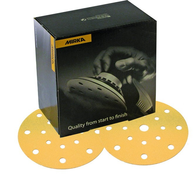 Mirka Iridium Premium Abrasive DA Sanding Discs P240-150MM 121 Hole 100 Pack 