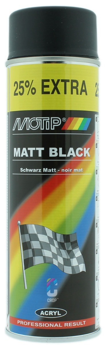 MoTip Zwart spuitbus 500ml -