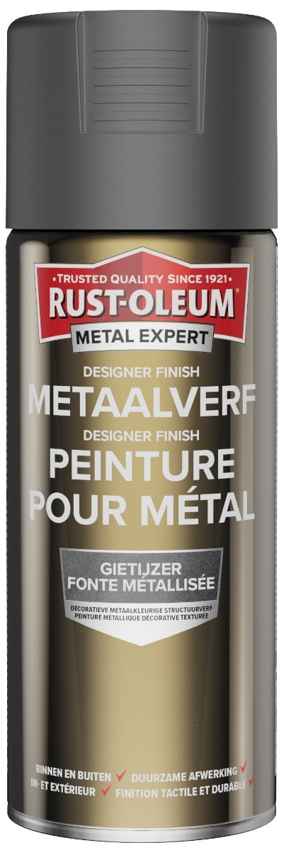 Peinture pour métal Rust-Oleum Metal Expert Designer Finish - Fonte  métallisé