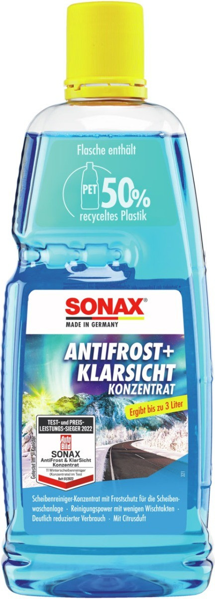 SONAX Frostschutz Scheibenwischwasser Konzentrat bis -50 Grad - 1 Liter