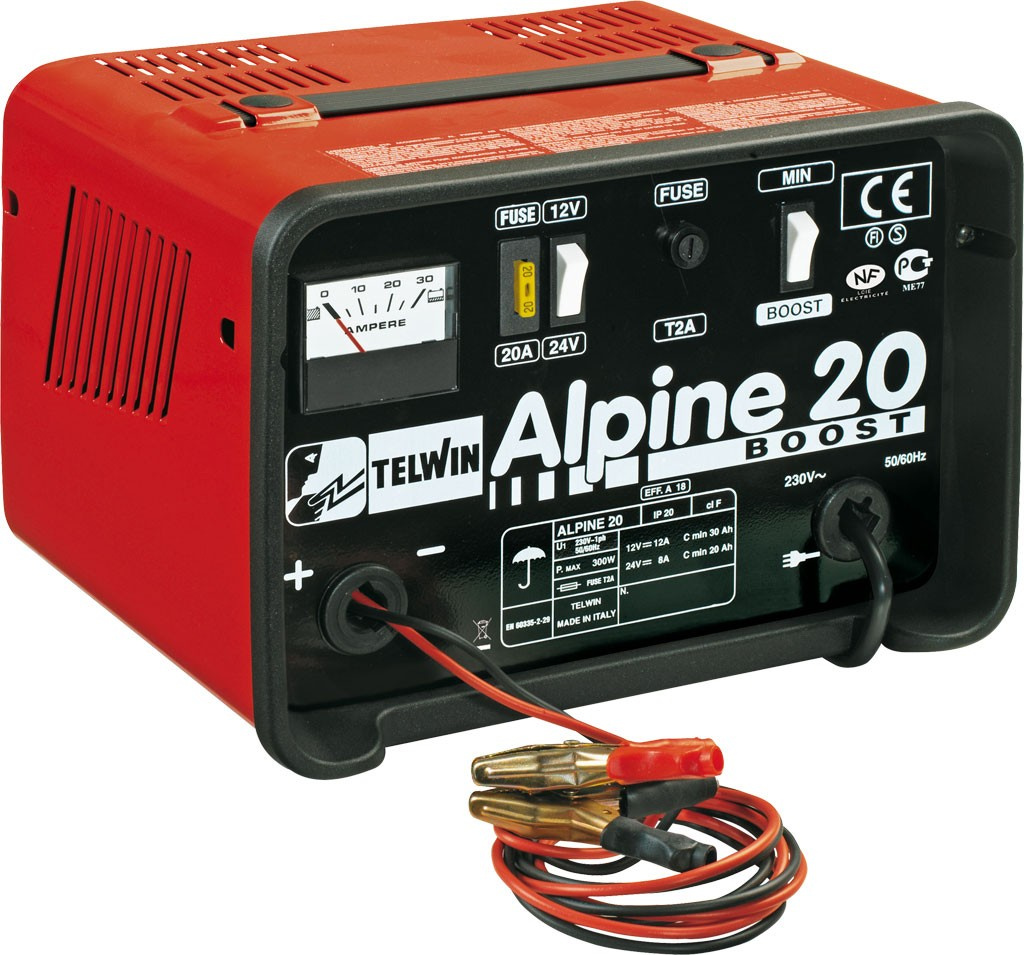 TELWIN ALPINE 20 BOOST electrische acculader 12V+24V / / 300Watt - CROP