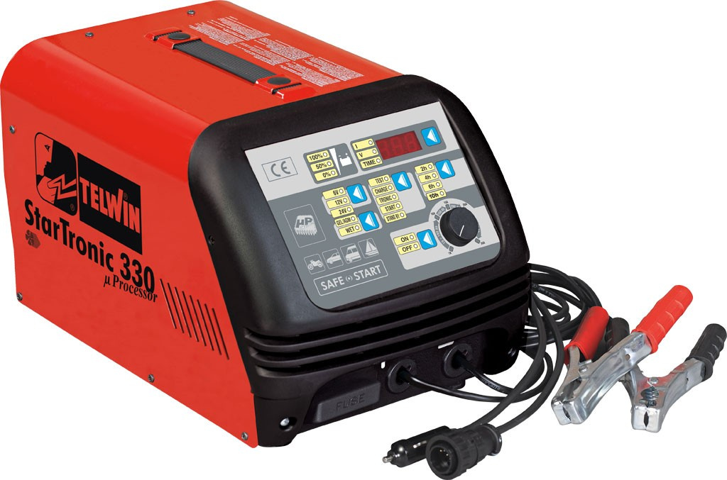 TELWIN STARTRONIC 330 Digitales Batterieladegerät + Starthilfe mit