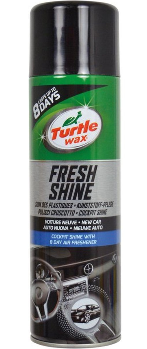 Turtle Wax Fresh Shine Interior Car Cleaner & Air Freshener 500ml New Car