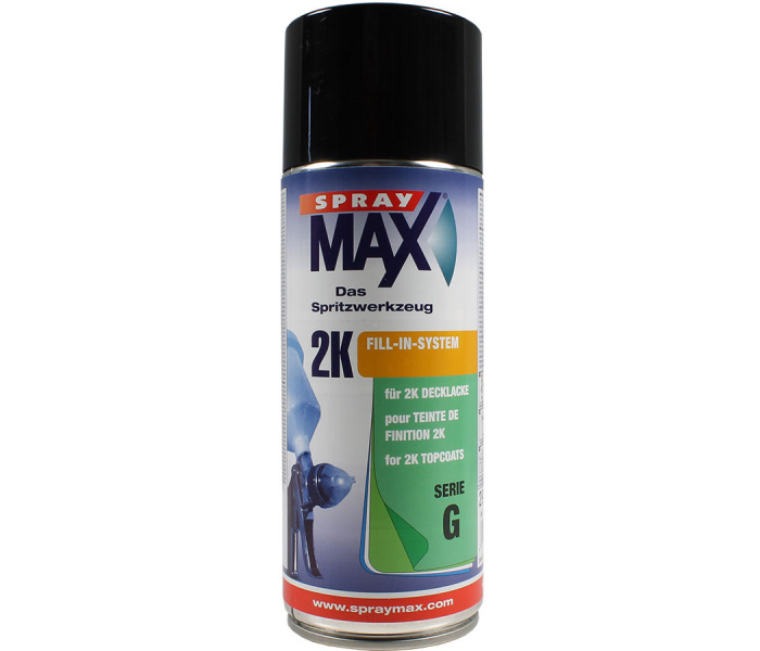 SPRAYMAX 2K schwarzer Lack Spraydose - RAL9005 Schwarz - CROP