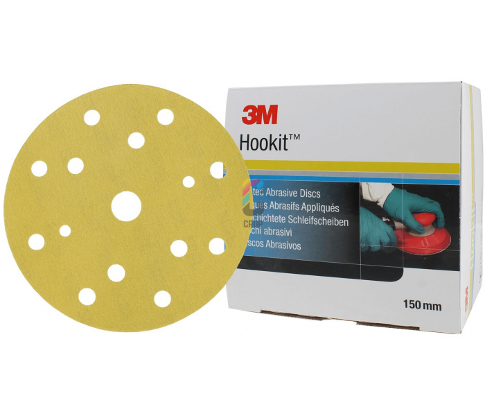 150 mm 6 trous Disque abrasif support papier 3M Hookit 255P Grain 220 100 disques / boite 