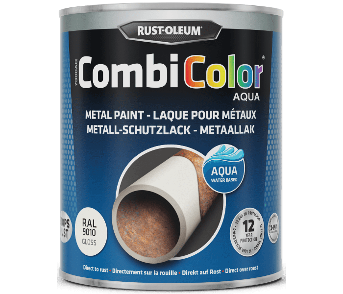 Peinture pour métal RAL9010 Brillant - Rust-Oleum CombiColor