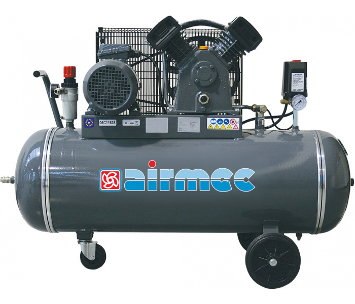 AIRMEC KP100400M/P Mobile Oil Lubricated Compressor - 400 ltr/min, 3 hp