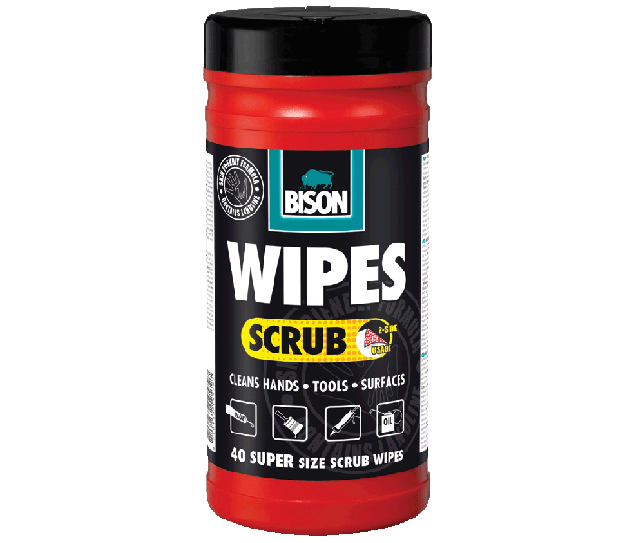 Bison Wipes Scrub - 40 stuks