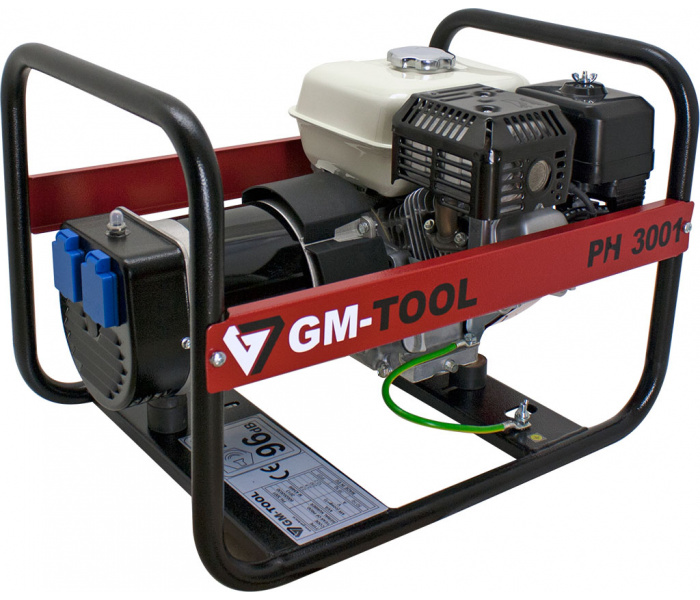 GM-Tool PH3001 Petrol Open Single Phase Generator - 2800 Watt 