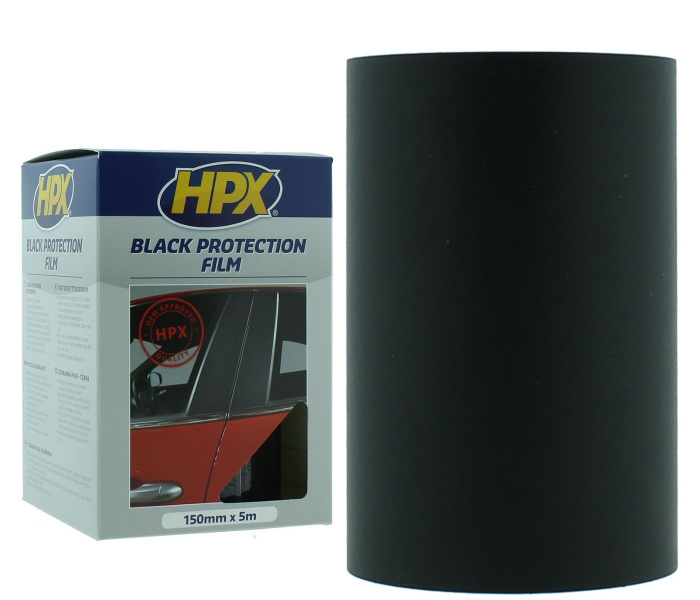 HPX Schutzfolie Auto SCHWARZ 150mm - 5 Meter - CROP