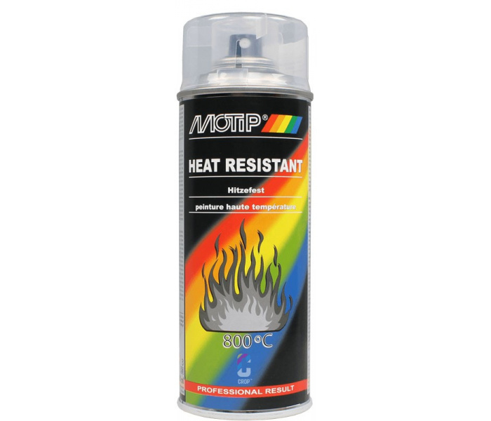 MOTIP Heat Resistant Clear Lacquer 800ºC in 400ml Aerosol - CROP