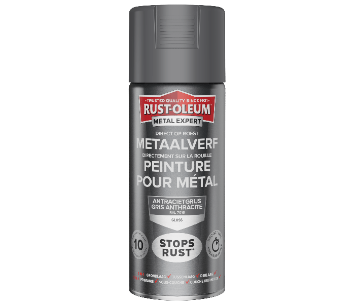 Rust-Oleum Metal Expert Direct Op Roest Metaal Verf 400ml - RAL 7016