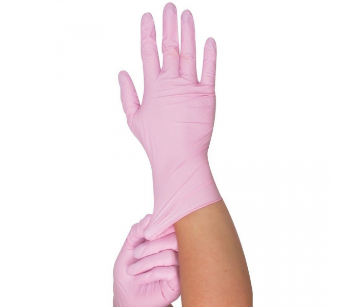 Amfibisch Opnieuw schieten gen Soft Nitril Handschoenen Roze - 100 stuks - Snelle Levering - CROP